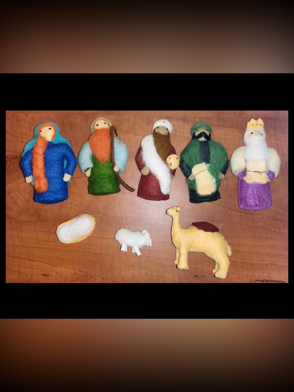 Hand Crafted Felt Nativity from Kyrgyzstan Fair Trade Pilgrim Imports